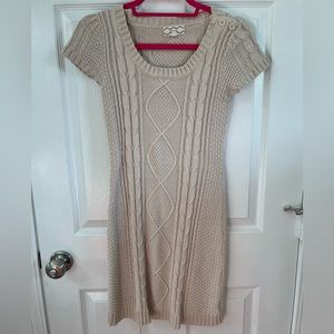 Pink Rose Small Short Sleeve Sweater Dress